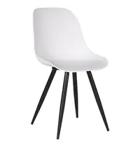 HC Stoelen | MONA | Kunststof/Metaal | White | Zwarte Poten | In-/Outdoor | 2 Stuks | 460x540x880(h)mm