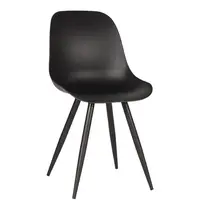 HC Stoelen | MONA | Kunststof/Metaal | Black | Zwarte Poten | In-/Outdoor | 2 Stuks | 460x540x880(h)mm