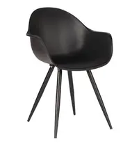 HC Stoelen | LIVA | Kunststof/Metaal | Black | Zwarte Poten | In-/Outdoor | 2 Stuks | 580x540x850(h)mm