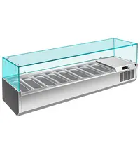 Saro Opzetkoelvitrine | 8x 1/3 GN | +2°C/+8°C | 1800x395x435(h)mm 