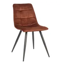 HC Stoelen | JADI | Fluweel/Metaal | Rust | Zwarte Poten | Indoor | 2 Stuks | 450x560x850(h)mm