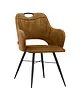 HC Stoelen | JEWEL |  Fluweel/Metaal | Cognac |  Zwarte Poten | Indoor | 2 Stuks | 605x625x870(h)mm 