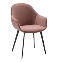 HC Stoelen | CAMILLE |  Fluweel/Metaal | Old Pink |  Zwarte Poten | Indoor | 2 Stuks | 560x650x820(h)mm 