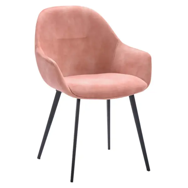 Stoelen | TERA | Fluweel/Metaal | Blossom | Zwarte Poten | Indoor | 2 Stuks | 560x650x820(h)mm
