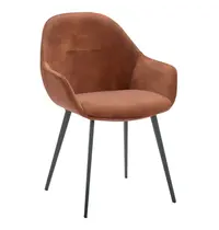 HC Stoelen | TERA |  Fluweel/Metaal | Copper |  Zwarte Poten | Indoor | 2 Stuks | 560x650x820(h)mm 