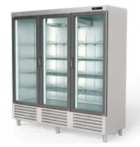 Coreco Vrieskast | 1852L | RVS | -15°C/-20°C | Geforceerd | Draaideuren | Temperatuur-/Deuralarm | 2055x735x2160(h)mm