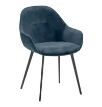 HC Stoelen | TERA |  Fluweel/Metaal | Petroleum Blue |  Zwarte Poten | Indoor | 2 Stuks | 560x650x820(h)mm 