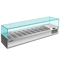 Saro Opzetkoelvitrine | 9x 1/3 GN | +2°C/+8°C | 2000x395x435(h)mm 