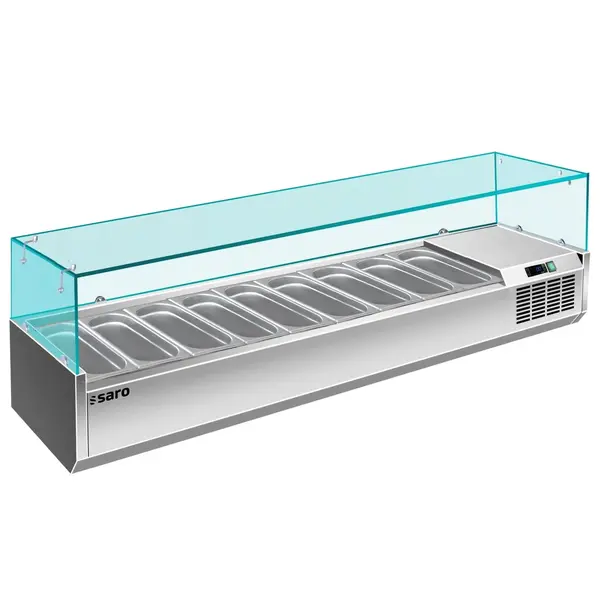 Opzetkoelvitrine | 9x 1/3 GN | +2°C/+8°C | 2000x395x435(h)mm