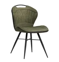 HC Stoelen | SPLASH | Microvezel/Metaal | Moss | Zwarte Poten | Indoor | 2 Stuks | 620x540x870(h)mm