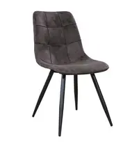HC Stoelen | PEAK | Microvezel/Metaal | Steel | Zwarte Poten | Indoor | 2 Stuks | 480x650x880(h)mm 