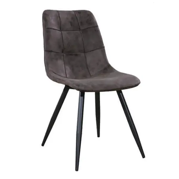 Stoelen | PEAK | Microvezel/Metaal | Steel | Zwarte Poten | Indoor | 2 Stuks | 480x650x880(h)mm