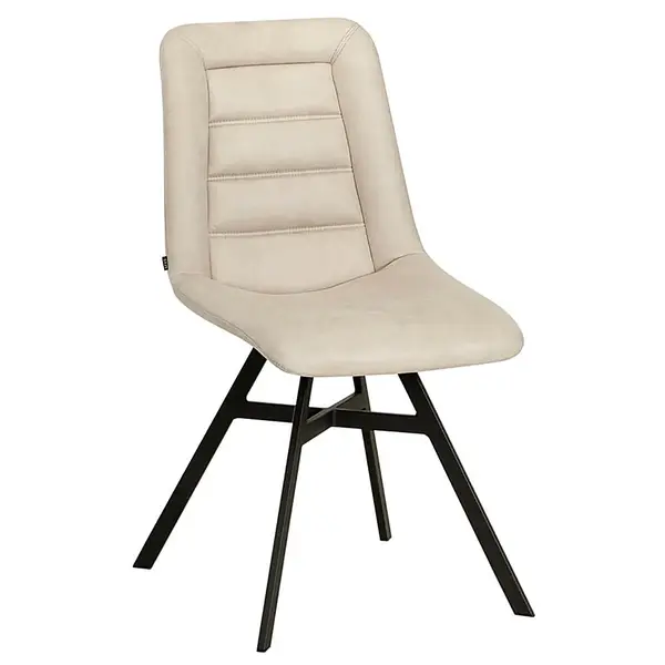 Stoelen | NIELS | Polyester/Metaal | Toffee | Zwarte Poten | Indoor | 2 Stuks | 480x640x890(h)mm