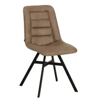 HC Stoelen | NIELS | Polyester/Metaal | Truffle | Zwarte Poten | Indoor | 2 Stuks | 480x640x890(h)mm