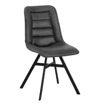 HC Stoelen | NIELS | Polyester/Metaal | Anthracite | Zwarte Poten | Indoor | 2 Stuks | 480x640x890(h)mm 