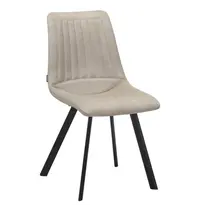 HC Stoelen | PLUTO | Microvezel/Metaal | Sand | Zwarte Poten | Indoor | 2 Stuks | 470x660x860(h)mm
