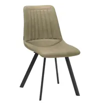 HC Stoelen | PLUTO | Microvezel/Metaal | Thyme | Zwarte Poten | Indoor | 2 Stuks | 590x650x855(h)mm