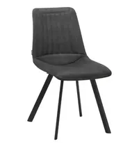 HC Stoelen | PLUTO | Microvezel/Metaal | Anthracite | Zwarte Poten | Indoor | 2 Stuks | 470x660x860(h)mm