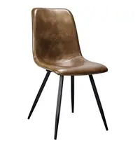 HC Stoelen | SPECTRA | Kunstleer/Metaal | Dark Cognac | Zwarte Poten | Indoor | 2 Stuks | 540x610x860(h)mm