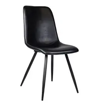 HC Stoelen | SPECTRA | Kunstleer/Metaal | Black | Zwarte Poten | Indoor | 2 Stuks | 540x610x860(h)mm