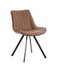 HC Stoelen | HERCULES | Kunstleer/Metaal | Mocca | Zwarte Poten | Indoor | 2 Stuks | 510x610x810(h)mm 