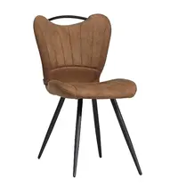 HC Stoelen | GIBSON | Microvezel/Metaal | Cognac | Zwarte Poten | Indoor | 2 Stuks | 650x480x870(h)mm