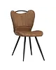 HC Stoelen | GIBSON | Microvezel/Metaal | Cognac | Zwarte Poten | Indoor | 2 Stuks | 650x480x870(h)mm 