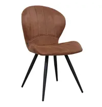 HC Stoelen | MAGIC | Microvezel/Metaal | Cognac | Zwarte Poten | Indoor | 2 Stuks | 520x610x880(h)mm 