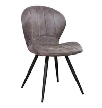 HC Stoelen | MAGIC | Microvezel/Metaal | Pebble | Zwarte Poten | Indoor | 2 Stuks | 520x610x880(h)mm 