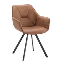 HC Stoelen | BELI | Leer/Metaal | Camel | Zwarte Poten | Indoor | 2 Stuks | 600x620x850(h)mm 