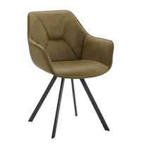 HC Stoelen | BELI | Leer/Metaal | Moss | Zwarte Poten | Indoor | 2 Stuks | 600x620x850(h)mm 