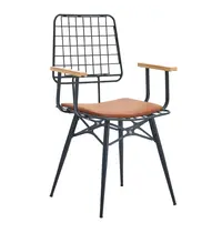 HC Stoelen | RIO | Microvezel/Metaal | Cognac | Zwart Frame | Indoor | 2 Stuks | 530x410x900(h)mm