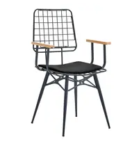 HC Stoelen | RIO | Microvezel/Metaal | Black | Zwart Frame | Indoor | 2 Stuks | 530x410x900(h)mm 