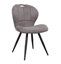 HC Stoelen | MIRACLE | Microvezel/Metaal | Pebble | Zwarte Poten | Indoor | 2 Stuks | 540x640x880(h)mm 