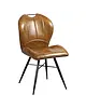 HC Stoelen | ELITE | Kunstleer/Metaal | Cognac | Zwarte Poten | Indoor | 2 Stuks | 540x640x880(h)mm 