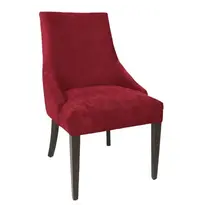 Bolero Stoelen | FINESSE | Polyester/Hout | Dark Red | Houtlook Poten | Indoor | 2 Stuks | 510x620x900(h)mm