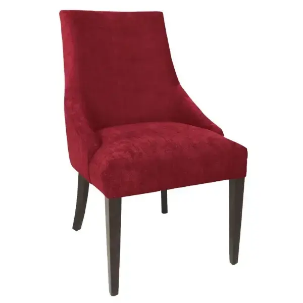 Stoelen | FINESSE |  Polyester/Hout | Dark Red |  Houtlook Poten | Indoor | 2 Stuks | 510x620x900(h)mm