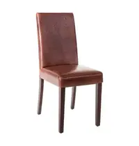 Bolero Stoelen | Kunstleer/Hout | Antique Dark Brown | Houtlook Poten | Indoor | 2 Stuks | 405x500x940(h)mm