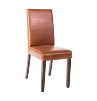Bolero Stoelen | Kunstleer/Hout | Antique Brown | Houtlook Poten | Indoor | 2 Stuks | 405x500x940(h)mm