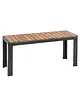 Bolero Banken | Hout/Staal | Hout (Acacia) | Zwart Frame | In-/Outdoor | 2 Stuks | 1000x350x450(h)mm 