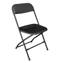 Bolero Opklapbare Stoelen | Kunststof/Staal | Black | In-/Outdoor | Stapelbaar | 10 Stuks | 440x480x800(h)mm