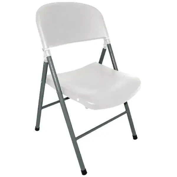 Opklapbare Stoelen | Kunststof/Staal | White | Grijs Frame | In-/Outdoor | 2 Stuks | 490x500x810(h)mm
