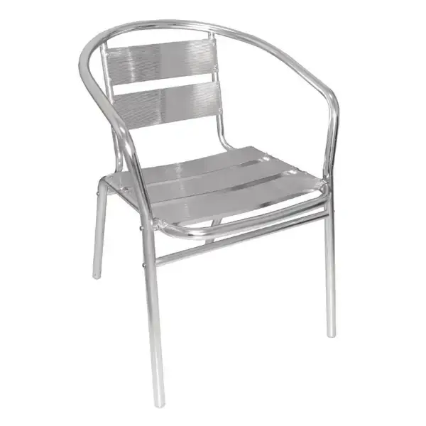 Stoelen | Aluminium | Grey | In-/Outdoor | Stapelbaar | 4 Stuks | 530x580x735(h)mm