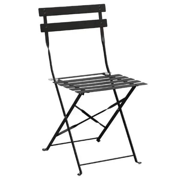 Opklapbare Stoelen | Staal | Black | In-/Outdoor | 2 Stuks | 387x471x800(h)mm