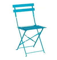 Bolero Opklapbare Stoelen | Staal | Turquoise | In-/Outdoor | 2 Stuks | 387x471x800(h)mm