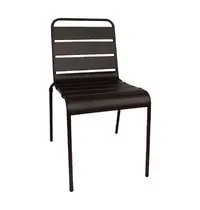Bolero Stoelen | Staal | Black | In-/Outdoor | Stapelbaar | 4 Stuks | 470x570x830(h)mm