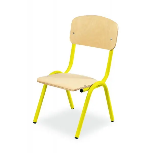 Schoolstoel | Geel | Voor Kinderen 0.80-0.95m | Zithoogte 210mm | 10 Stuks