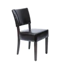 Bolero Stoelen | Kunstleer/Hout | Dark Brown | Houtlook Frame | Indoor | 2 Stuks | 426x450x858(h)mm 