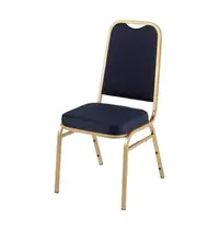 Bolero Banketstoelen | Stof/Staal | Blue | Goudkleurig Frame | Indoor | Stapelbaar | 4 Stuks | 440x450x895(h)mm