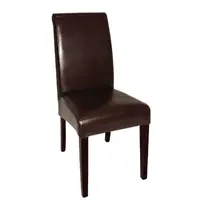Bolero Stoelen | Kunstleer/Hout | Dark Brown | Houtlook Poten | Indoor | 2 Stuks | 410x510x1015(h)mm 